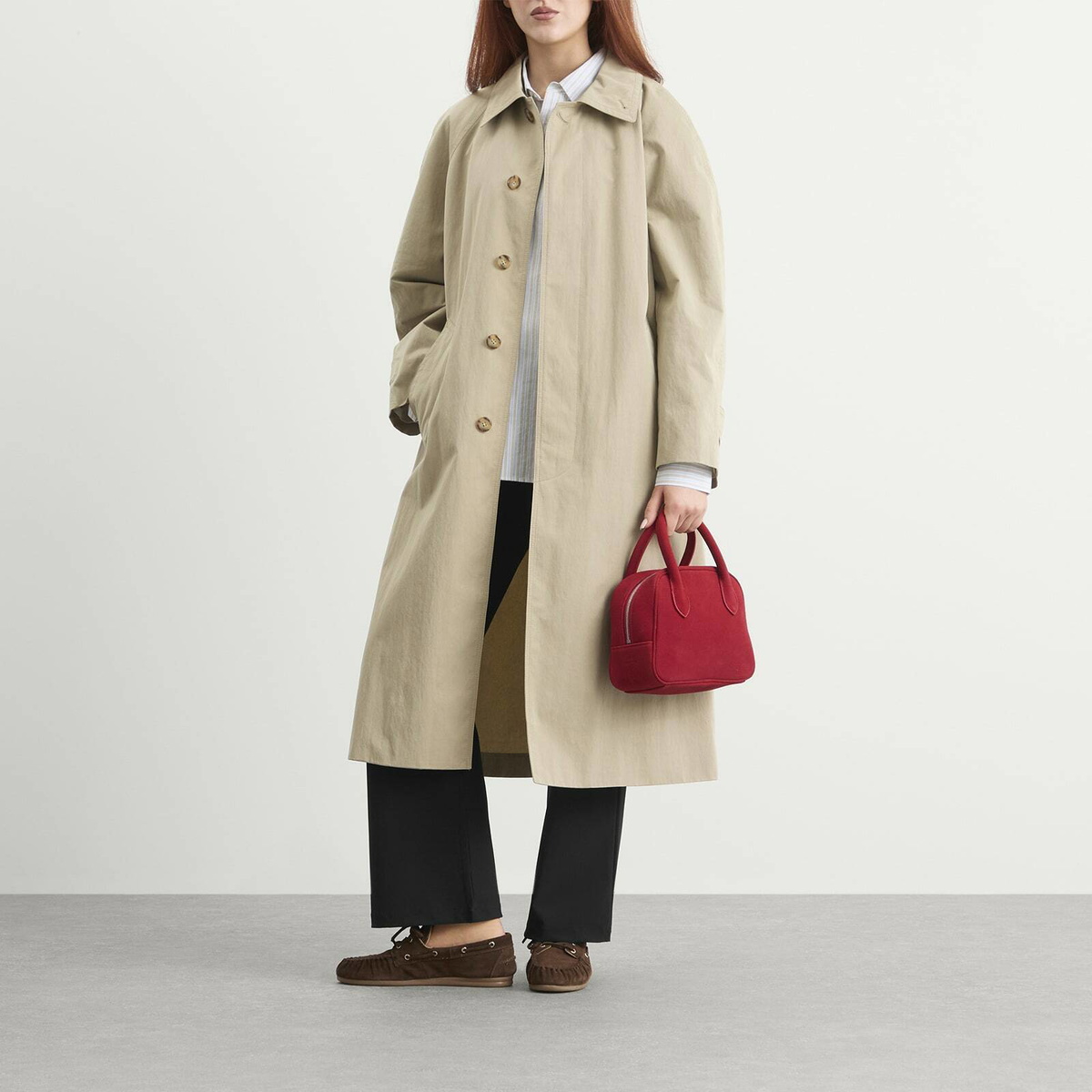 DUNST Women's Refined Mac Coat in Khaki