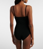 Christopher Esber Odessa cutout embellished ribbed-knit bodysuit