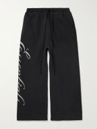 FEAR OF GOD ESSENTIALS - Logo-Print Cotton-Jersey Sweatpants - Black
