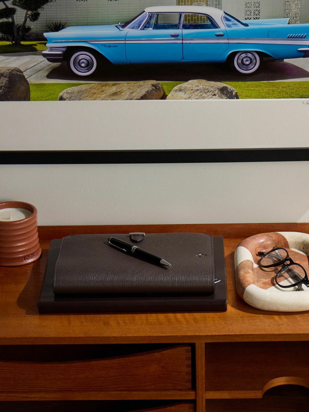 Photo: Dunhill - Century Logo-Debossed Full-Grain Leather Notebook