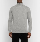 MAN 1924 - Mélange Wool Rollneck Sweater - Men - Light gray