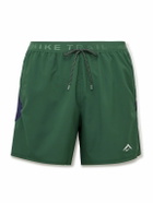 NIKE RUNNING - Trail Straight-Leg Ripstop-Trimmed Dri-FIT Drawstring Shorts - Green