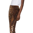 Versace Beige and Black Leopard Trousers