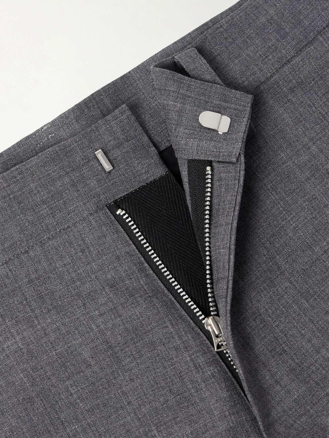 Sacai - Barrel-Leg Belted Woven Trousers - Gray