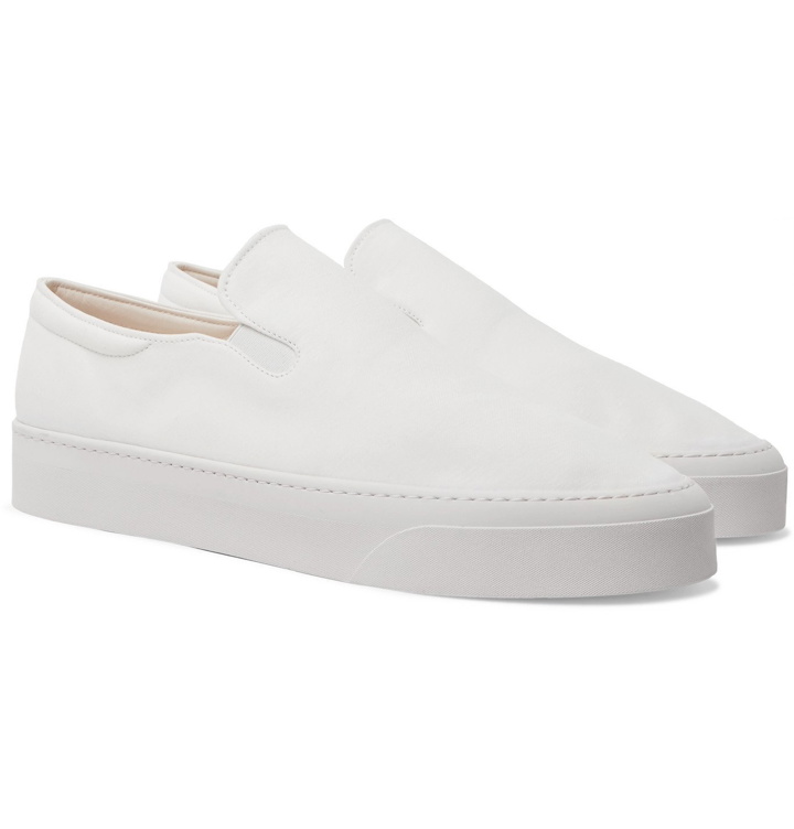 Photo: THE ROW - Dean Canvas Slip-On Sneakers - White