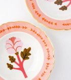 Bitossi Botanica Rosa set of 4 porcelain soup plates