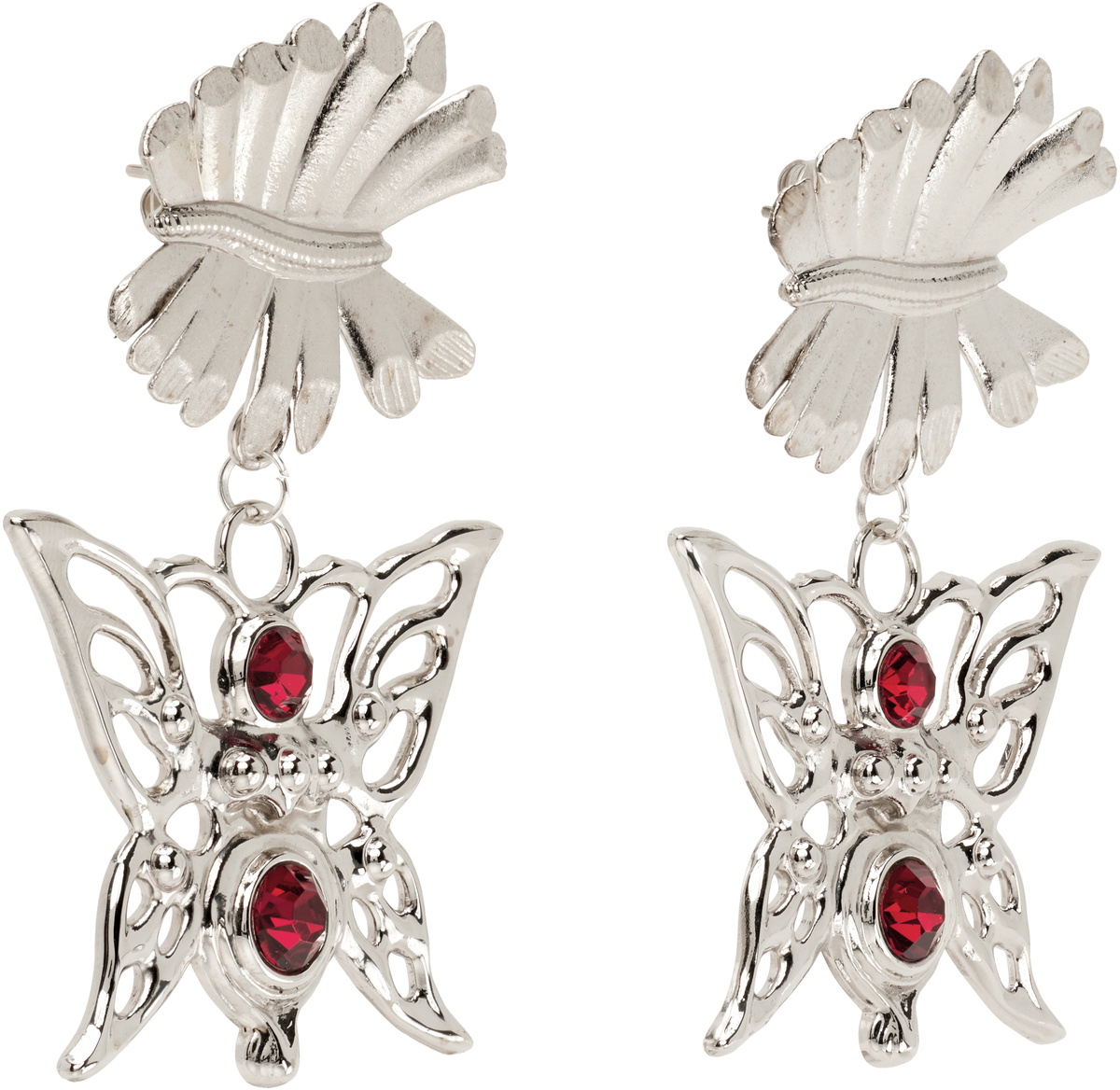 Chopova Lowena Barbed Bug Drop Earrings