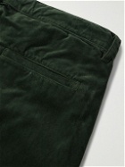 Aspesi - Straight-Leg Cotton-Velvet Trousers - Green