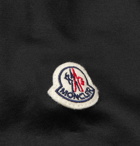 Moncler - Logo-Appliquéd Stripe-Trimmed Cotton-Jersey T-Shirt - Black
