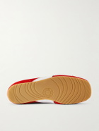 Dries Van Noten - Leather-Trimmed Suede Sneakers - Red