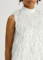 Roksanda Odette Fringed Silk-chiffon Mini Dress Ivory