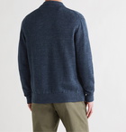 Inis Meáin - Washed-Linen Zip-Up Cardigan - Blue