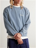 CHERRY LA - Logo-Embroidered Cotton-Jersey Sweatshirt - Blue