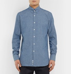 Beams F - Cotton-Chambray Shirt - Men - Blue