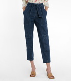 J Brand - Athena cropped paperbag jeans
