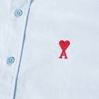 AMI Men's Heart Button Down Oxford Shirt in Sky Blue