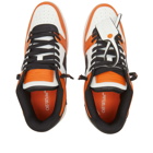 Off-White Men's Out Of Office Low Leather Sneakers in Orange/Black