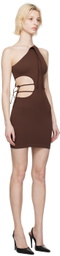 ANDREĀDAMO Brown Cutout Minidress