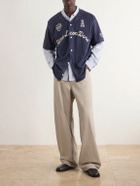 Aimé Leon Dore - Logo-Embroidered Cotton Shirt - Blue
