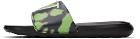 Nike Black & Green Victori One Sandals