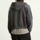 Auralee Men's Zip Up Pima Hoody in Ink Black