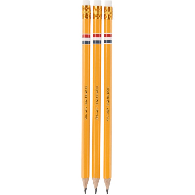 Photo: Thom Browne Yellow RWB 4-Bar Pencil Set
