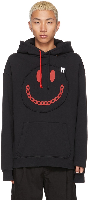 Photo: Raf Simons Black Smiley Edition Destroy Washed Hoodie