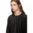 Comme des Garcons Homme Plus Black Velour Long Sleeve T-Shirt