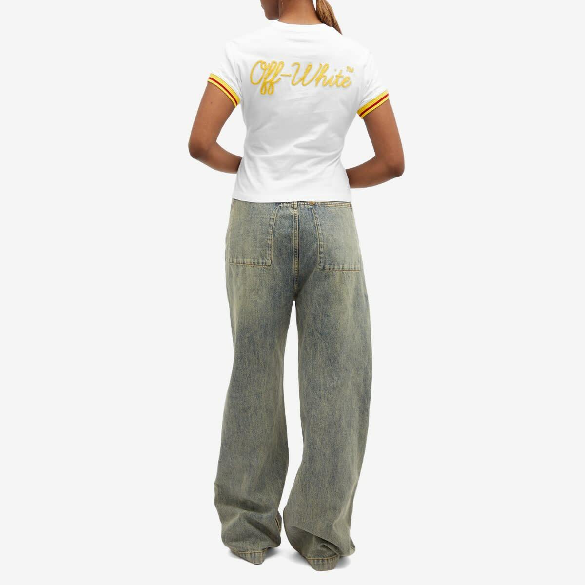Off- Women's Off College Fitted T-Shirt in White