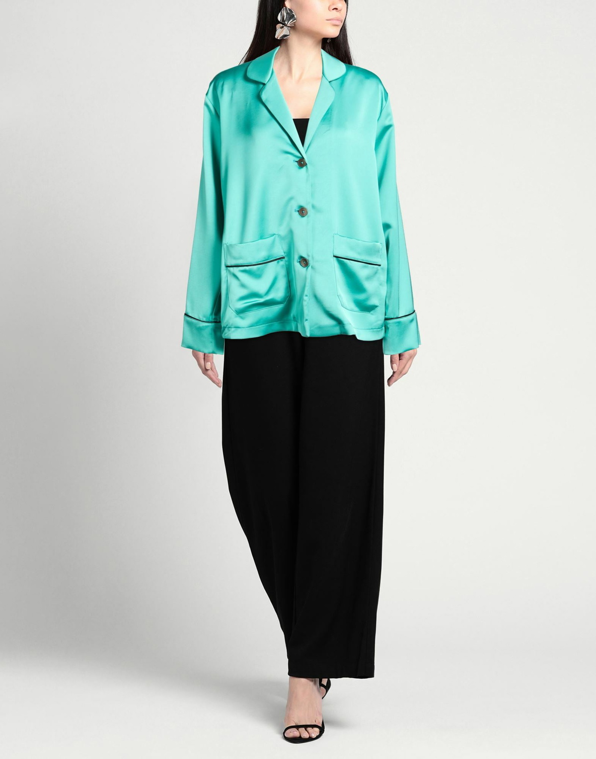 Alessia Santi Womens Blazer Turquoise
