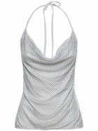 WEWOREWHAT Sequined Cowl Neck Top