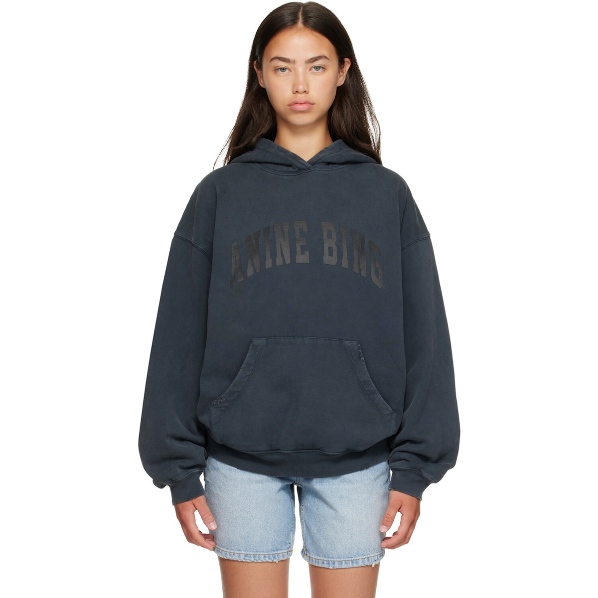ANINE BING Black Harvey Hoodie