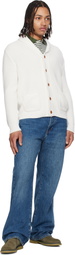 Polo Ralph Lauren Off-White Cotton Shawl-Collar Cardigan