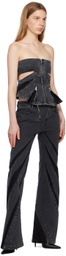 Dion Lee Black Striped Jeans