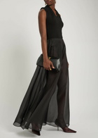 Esse Studios Aire Silk-organza Maxi Skirt Black
