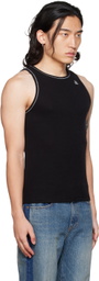 DRAE SSENSE Exclusive Black Embroidered Tank Top