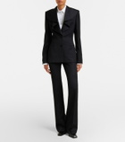 McQueen Satin-trimmed wool blazer