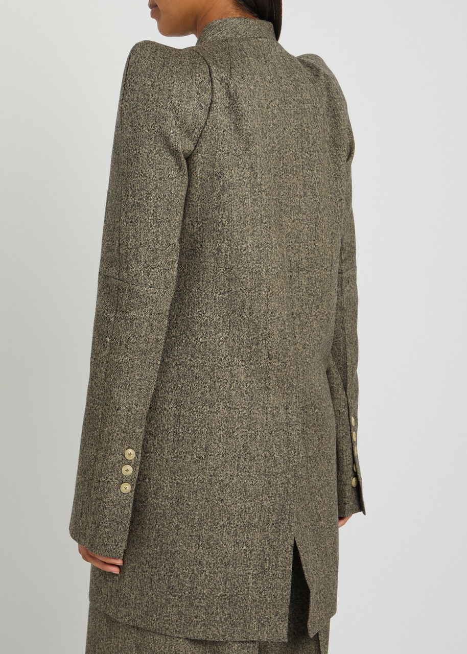 Rick Owens Metro Structured Wool Jacket Black Other