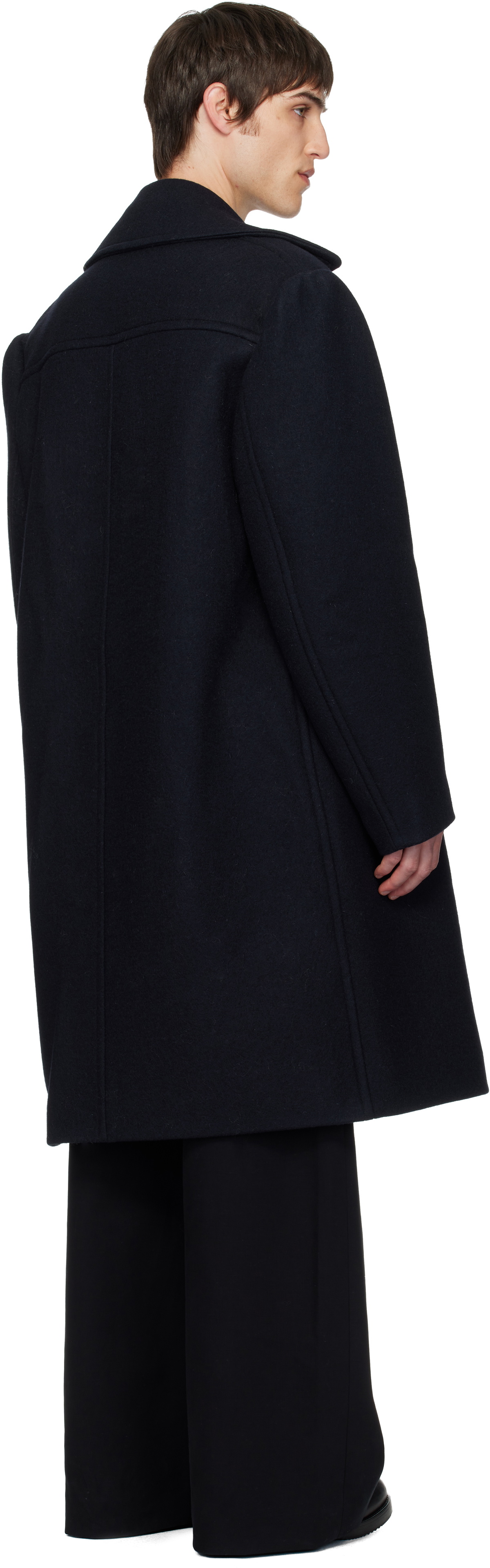 Dries Van Noten Black Double-Breasted Coat Dries Van Noten