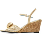 Valentino Garavani Gold Coeur Royal Espadrille Heeled Sandals