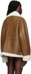 VTMNTS Brown Buckle Leather Jacket