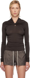 Rick Owens Lilies Brown Concordians Kairo Long Sleeve T-shirt