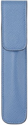 Smythson Blue Panama Pen Sleeve