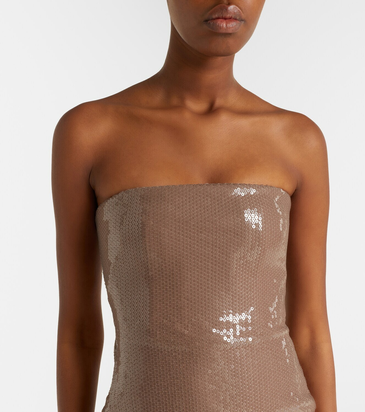 Alex Perry Sequined strapless midi dress