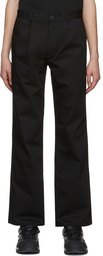 GR10K Black Polyester Trousers