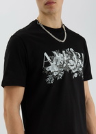 Amiri Garden Printed Cotton T-shirt Black