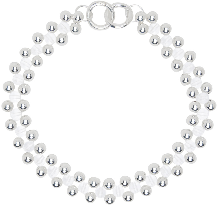 Lorette Colé Duprat Silver Trinity Ras De Cou Necklace