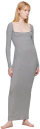 SKIMS Gray Soft Lounge Long Sleeve Maxi Dress