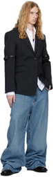 Coperni Black Hybrid Oversized Blazer