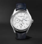 Baume & Mercier - Clifton Automatic 43mm Stainless Steel and Alligator Watch, Ref. No. 10449 - White